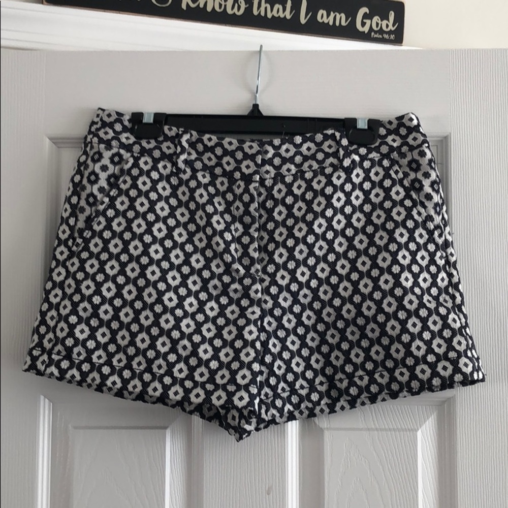 tweed printed shorts